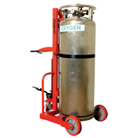 Hydraulic Large Liquid Gas Cylinder Cart HLCC, Polyurethane Wheels, 20" W x 20" D Base, 1000 lbs. Moffatt Supply & Specialties