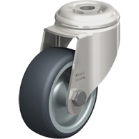 Stainless Steel Thermoplastic Elastomer Caster, Swivel, 3-1/8" (79.5 mm) Dia., 220 lbs. (100 kg.) Capacity Moffatt Supply & Specialties