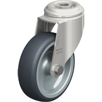 Stainless Steel Thermoplastic Elastomer Caster, Swivel, 4" (102 mm) Dia., 240 lbs. (108 kg.) Capacity Moffatt Supply & Specialties