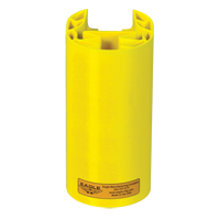 Butoir en poly pour rayonnage, 5" la x 6" lo x 8" h, Jaune Moffatt Supply & Specialties