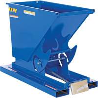 Self-Dumping Hopper, Steel, 1/3 cu.yd., Blue Moffatt Supply & Specialties