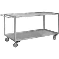 Chariot avec tablettes de calibre industriel, 2 Tiers, 18-1/8" la x 42" h x 35" p, Capacit&eacute; 1200 lb Moffatt Supply & Specialties