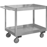 Chariot avec tablettes de calibre industriel, 2 Tiers, 18-1/8" la x 35" h x 36" p, Capacit&eacute; 1200 lb Moffatt Supply & Specialties