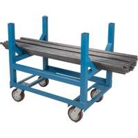 Pipe & Bar Cradle Truck, 24" L x 24" W x 34" H, 2500 lbs. Capacity, Polyurethane Wheels Moffatt Supply & Specialties