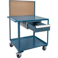 Chariot de service mobile, 2 Tiers, 24" la x 57" h x 40" p, Capacit&eacute; 1200 lb Moffatt Supply & Specialties