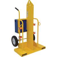 Welding Cylinder Torch Cart, Foam-Filled Wheels, 24" W x 19-1/2" L Base, 500 lbs. Moffatt Supply & Specialties