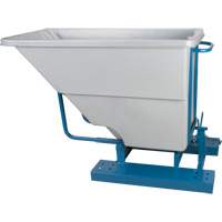 Self-Dumping Hopper, Polyethylene, 5/8 cu.yd., Grey Moffatt Supply & Specialties
