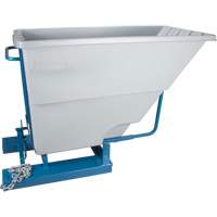 Self-Dumping Hopper, Polyethylene, 1-1/10 cu.yd, Grey Moffatt Supply & Specialties