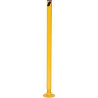 Borne de protection &agrave; ressort, Acier, 42" h x 2-1/8" la, Jaune Moffatt Supply & Specialties