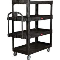 Heavy-Duty Ergo Utility Cart, 4 Tiers, 24-1/4" x 62-2/5" x 54-1/10", 700 lbs. Capacity Moffatt Supply & Specialties