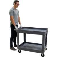 Utility Service Cart, 2 Tiers, 24-5/8" x 32-1/2" x 40", 550 lbs. Capacity Moffatt Supply & Specialties