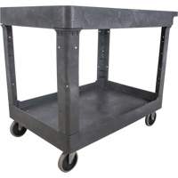 Utility Service Cart, 2 Tiers, 24-5/8" x 32-1/2" x 40", 550 lbs. Capacity Moffatt Supply & Specialties
