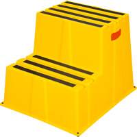 Industrial Step Stool, 2 Steps, 26" x 22-7/16" x 19-11/16" High Moffatt Supply & Specialties