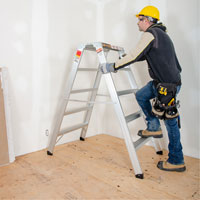 Poste de travail chevalet de sciage portatif, Cadre Aluminium, 12-1/4" p x 56" h Moffatt Supply & Specialties