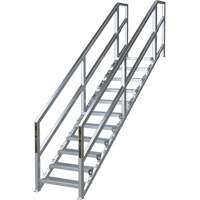 SmartStairs 11-16 Steps Modular Construction Stair System, 120" H Moffatt Supply & Specialties