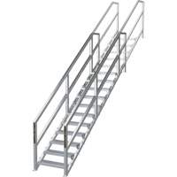 SmartStairs 11-16 Steps Modular Construction Stair System, 120" H Moffatt Supply & Specialties