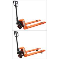Low Profile Hydraulic Pallet Trucks, 48" L x 20.5" W, 3300 lbs. Cap. Moffatt Supply & Specialties