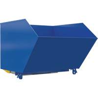 Conteneur autobasculeur robuste en style H, Acier, 1-1/2 vg³, Bleu Moffatt Supply & Specialties