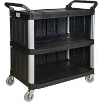 Chariot utilitaire, 3 tiers, 19-3/4" x 37-1/2" x 40-1/4", Capacit&eacute; 250 lb Moffatt Supply & Specialties