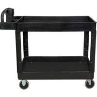Utility Cart, 2 Tiers, 25-5/8" x 33-1/2" x 43-3/4", 550 lbs. Capacity Moffatt Supply & Specialties