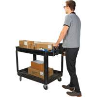 Utility Cart, 2 Tiers, 25-5/8" x 33-1/2" x 43-3/4", 550 lbs. Capacity Moffatt Supply & Specialties