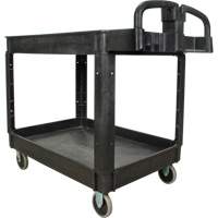 Utility Cart, 2 Tiers, 25-5/8" x 33-1/2" x 43-3/4", 550 lbs. Capacity Moffatt Supply & Specialties