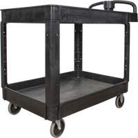 Utility Cart, 2 Tiers, 25-5/8" x 33-1/2" x 43-3/4", 550 lbs. Capacity Moffatt Supply & Specialties