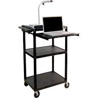 Chariot utilitaire &eacute;lectrique, 3 tiers, 24" x 42" x 18", Capacit&eacute; 300 lb Moffatt Supply & Specialties