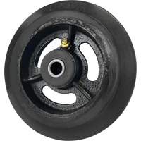Roue en caoutchouc moul&eacute;, 6'' (152 mm) dia. x 1-1/2" (38 mm) la, Capacit&eacute; de 450 lb (204 kg) Moffatt Supply & Specialties