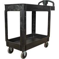 Chariot utilitaire, 2 tiers, 17-1/8" x 33-1/2" x 37-5/8", Capacit&eacute; 550 lb Moffatt Supply & Specialties