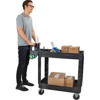 Chariot utilitaire, 2 tiers, 17-1/8" x 33-1/2" x 37-5/8", Capacit&eacute; 550 lb Moffatt Supply & Specialties