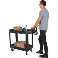 Chariot utilitaire, 2 tiers, 17-1/8" x 33-1/2" x 37-5/8", Capacit&eacute; 550 lb Moffatt Supply & Specialties