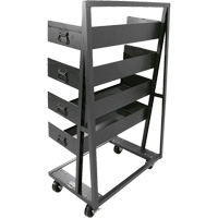 Single-Sided Heavy Duty A-Frame Cart with 4 Large Trays, 38" x 25" x 63", 2500 lbs. Capacity Moffatt Supply & Specialties