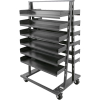 Double-Sided Heavy Duty A-Frame Cart with 12 Trays, 38" x 30" x 63", 2500 lbs. Capacity Moffatt Supply & Specialties
