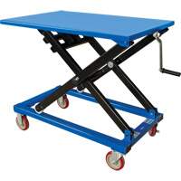 Manual Scissor Lift Table, 37-3/8" L x 23-5/8" W, Steel, 660 lbs. Capacity Moffatt Supply & Specialties
