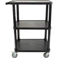 Chariot utilitaire avec tablette plate, 3 tiers, 18-1/8" x 37-3/8" x 27-3/4", Capacit&eacute; 330 lb Moffatt Supply & Specialties