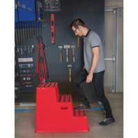 Escabeau industriel, 3 marches, 34-13/16" x 22-7/16" x Hauteur 28-1/2" Moffatt Supply & Specialties