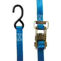 Ratchet Strap, J-Hook, 15' W x 1" L, 500 lbs. (227 kg) Working Load Limit Moffatt Supply & Specialties