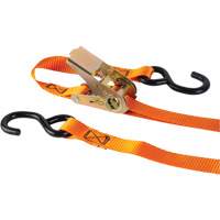Ratchet Strap, S-Hook, 12' W x 1" L, 2200 lbs. (998 kg) Working Load Limit Moffatt Supply & Specialties