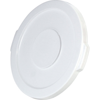 Round Brute&reg; Tops, Flat Lid, Plastic/Polyethylene, Fits Container Size: 15-5/8" Dia. Moffatt Supply & Specialties