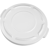 Round Brute&reg; Tops, Flat Lid, Plastic/Polyethylene, Fits Container Size: 19-7/8" Dia. Moffatt Supply & Specialties