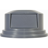 Round Brute&reg; Tops, Dome Lid, Plastic/Polyethylene, Fits Container Size: 26-1/2" Dia. Moffatt Supply & Specialties