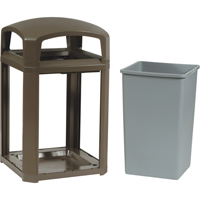 Landmark Series&reg; Classic Container Frame With Rigid Liner, Galvanized Steel, 35 US gal. Moffatt Supply & Specialties