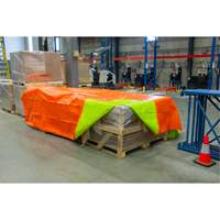 High-Visibility Heavy-Duty Woven Tarp, Polyethylene, Green/Orange, 16' x 20' x 12 mils Moffatt Supply & Specialties