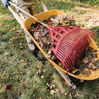 Leaf Rake, 24" Blade, Wood Handle, Plastic Blade Moffatt Supply & Specialties