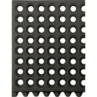 24/Seven&reg; Matting, Rubber, 3' W x 3' L, 5/8" Thick, Black Moffatt Supply & Specialties