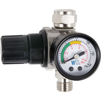 Air Dial Regulator with Gauge for Spray Gun, 1/4" NPT, 135 PSI Max. PSI, Standard Moffatt Supply & Specialties