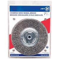 Crimped Wire Wheel, 7" Dia., 0.014" Fill, 1/2" - 2" Arbor Moffatt Supply & Specialties