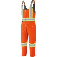5538 High Visibility Quilted Duck Overalls, Cotton, X-Large, High Visibility Orange Moffatt Supply & Specialties