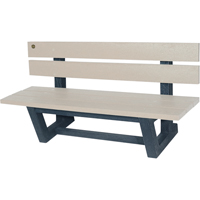 Outdoor Park Benches, Recycled Plastic, 60" L x 22-13/16" W x 29-13/16" H, Sand Moffatt Supply & Specialties